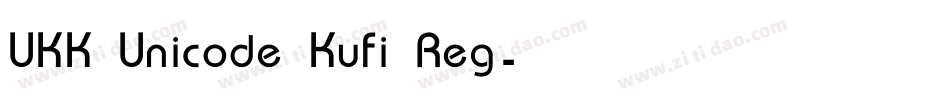 UKK Unicode Kufi Reg字体转换